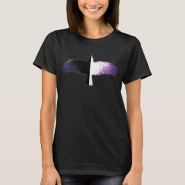 Camiseta Corvo Roxo Preto e Branco