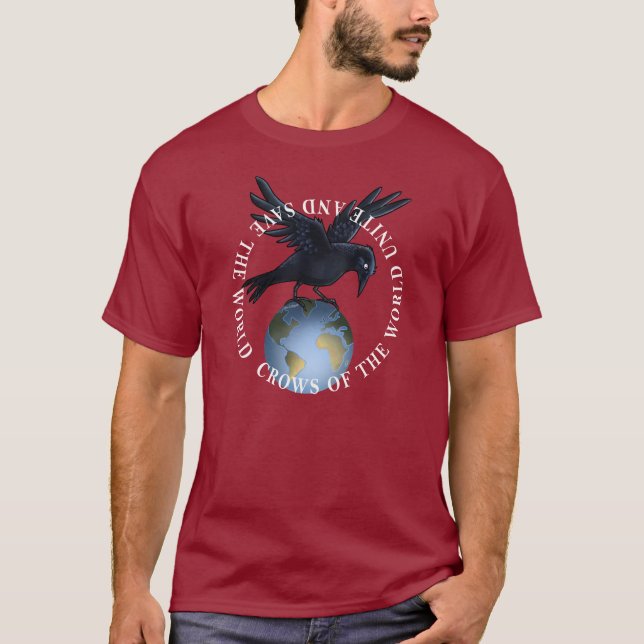 Camiseta Corvo sobre o mundo - t-shirt (Frente)