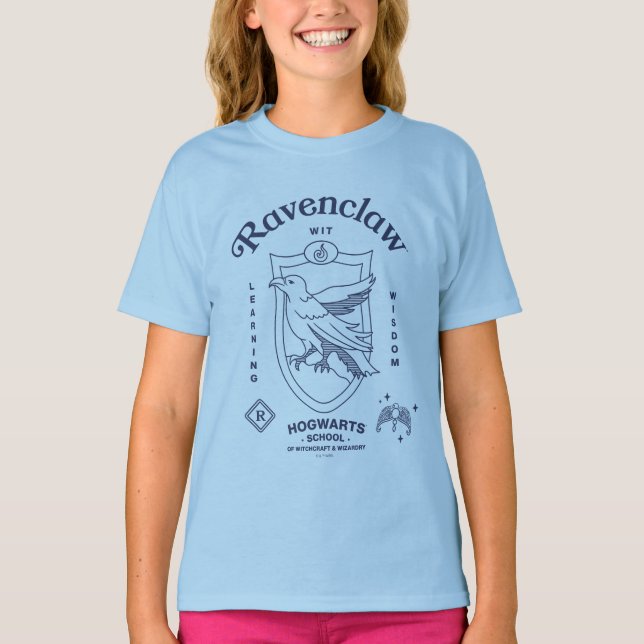 Camiseta CORVOCLAWSaber Crest de Sabedoria e Aprendizado (Frente)