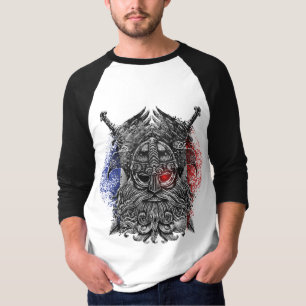 Camiseta corvos de Odin espadas Mitologia Viking França ban