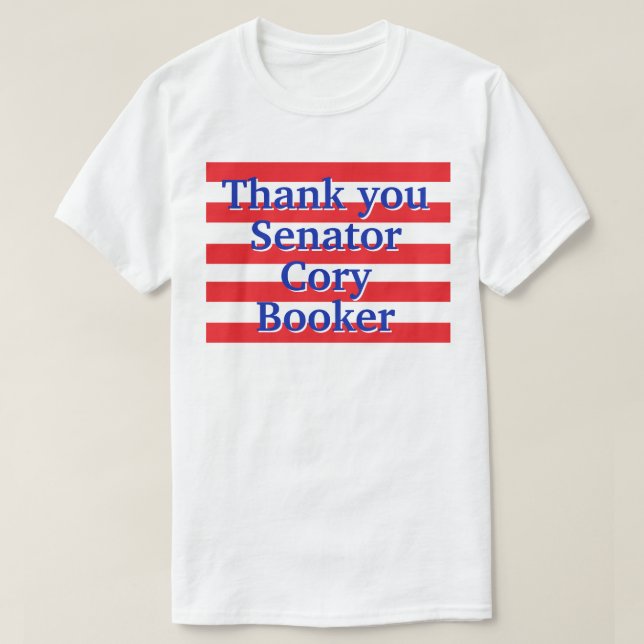 Camiseta Cory Booker Obrigado (Frente do Design)