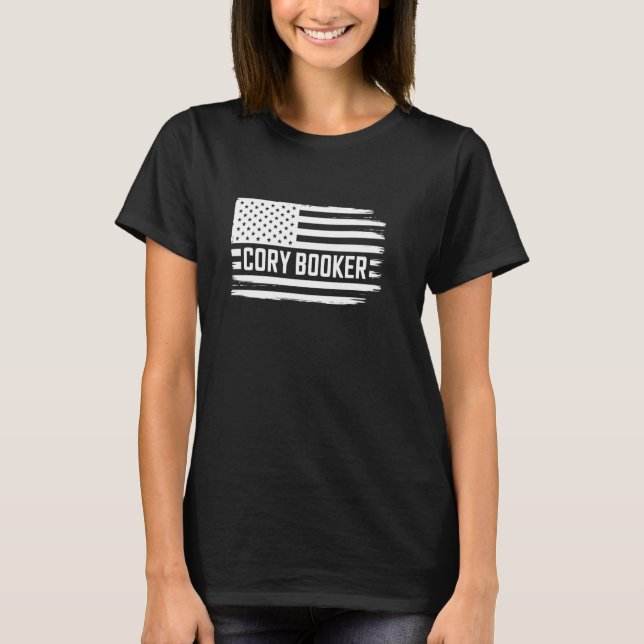 Camiseta Cory Booker Patriotic USA Flag Supporter (Frente)