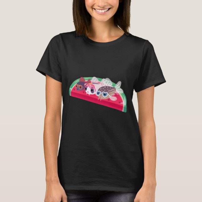 Camiseta Cory cats na piscina (Frente)