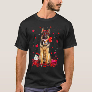 Camiseta Cos do coração do German shepherd do Dia de os nam