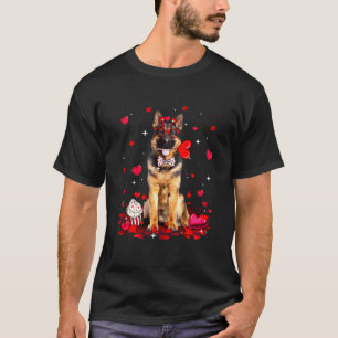 Camiseta Cos do coração do German shepherd do Dia de os nam
