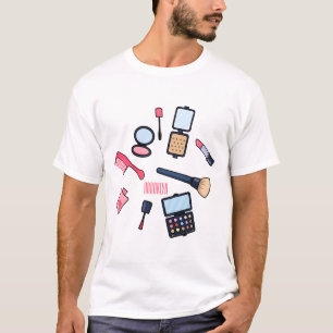 Camiseta Cosméticos / ilustração de desenho animado