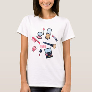 Camiseta Cosméticos / ilustração de desenho animado