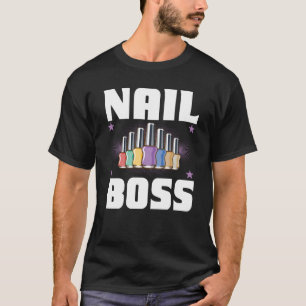 Camiseta Cosmetologista Designer de Esmalte de Unhas Manicu