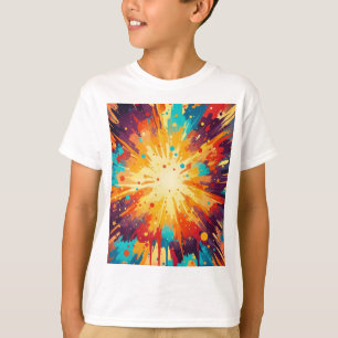 Camiseta Cosmic Burst Abstract Splatter Art