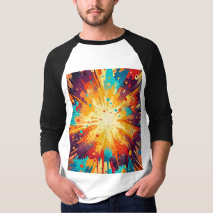 Camiseta Cosmic Burst Abstract Splatter Art