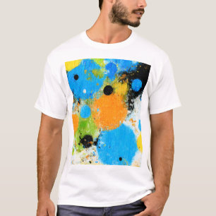 Camiseta Cosmic Chromatic Splatter: Abstract Orbit