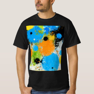 Camiseta Cosmic Chromatic Splatter: Abstract Orbit