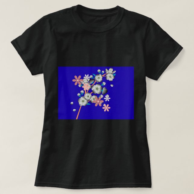 Camiseta Cosmic Flower Art Galaxy Nebula - Ethereal  (Frente do Design)