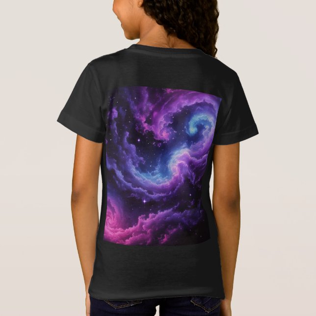 Camiseta Cosmic Galaxy Nebula Abstract Space Art Design (Verso)