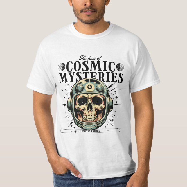 Camiseta Cosmic Reaper: Skull Astronaut Design (Frente)