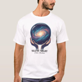 Camiseta Cosmic Silent Night Galaxy Snow Globe