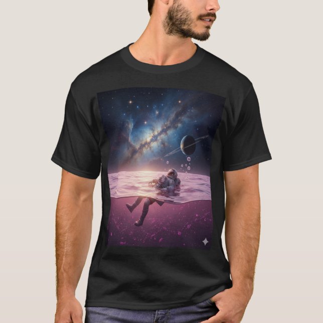 Camiseta Cosmic Sunset Astronaut T-Shirt (Frente)