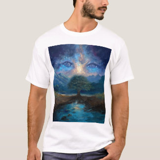 Camiseta "Cosmic Vision Spirit Tree Fantasy T Shirt - Mysti