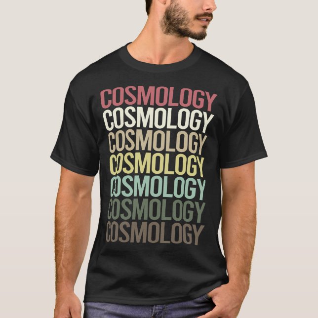 Camiseta Cosmologia Colorida de Texto (Frente)
