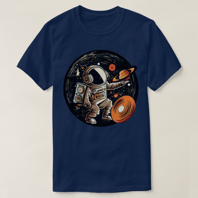 Camiseta Cosmos e cosmos de arte astronauta (Frente do Design)