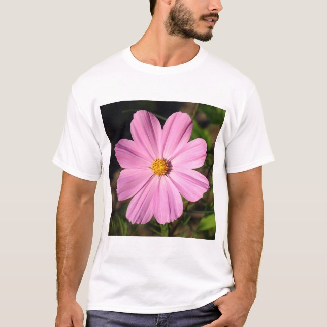 Camiseta Cosmos Rosa (Foto Quadrada) (Frente)