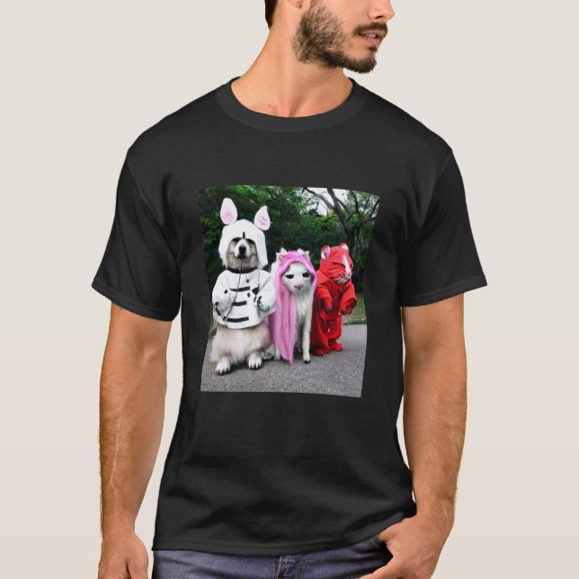 Camiseta Cosplay de Animais Cachinhos (Frente)