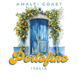 Camiseta Costa Amalfi Portofino La Dolce Vita Italia Lemons