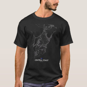 Camiseta costa central da austrália mapa da cidade Viagem s