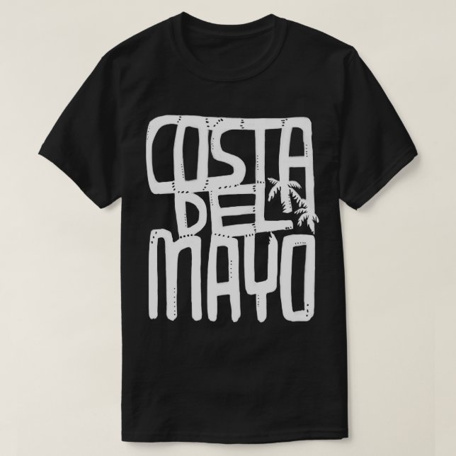 Camiseta Costa Del Mayo Irlandês Verão Engraçado Mayo 1 (Frente do Design)