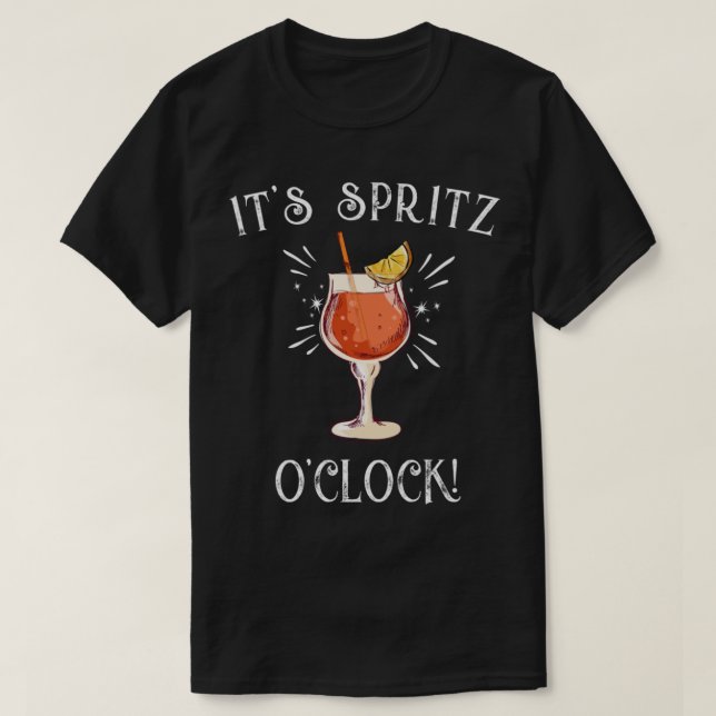 Camiseta Costa do Amalfi Itália _quot_It_s Spritz O_clock L (Frente do Design)