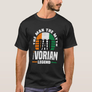 Camiseta Costa do Marfim Dia de os pais de bandeira da Cost