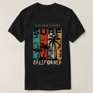 Camiseta Costa do Ouro da Califórnia, Gráfico do Sunset Vin