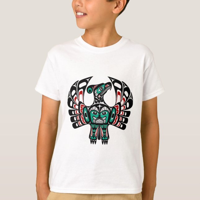 Camiseta Costa do Pacífico Noroeste Haida art Thunderbird (Frente)