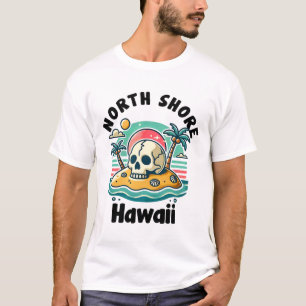 Camiseta Costa Norte de Oahu Havaí Lembrança Surf Havaiano