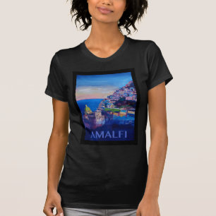 Camiseta Costa retro Italia de Amalfi do poster