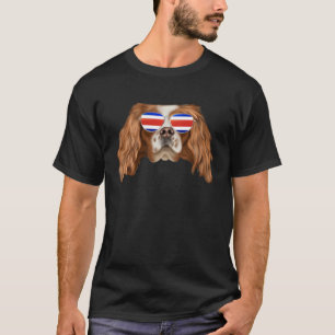 Camiseta Costa Rica Bandeira Inglês Toy Spaniel Dog Tico Po