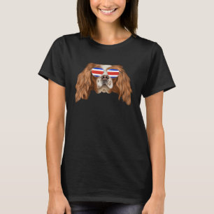 Camiseta Costa Rica Bandeira Inglês Toy Spaniel Dog Tico Po