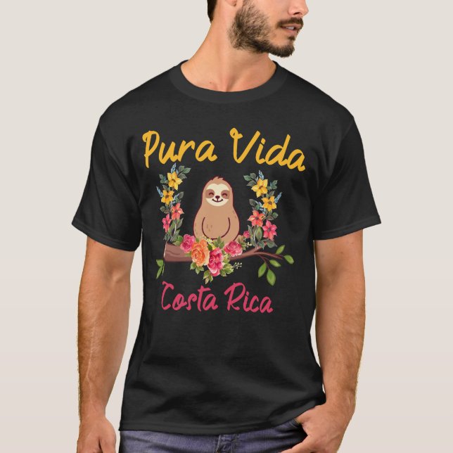 Camiseta Costa Rica Beach Pura Vida Souvenir (Frente)
