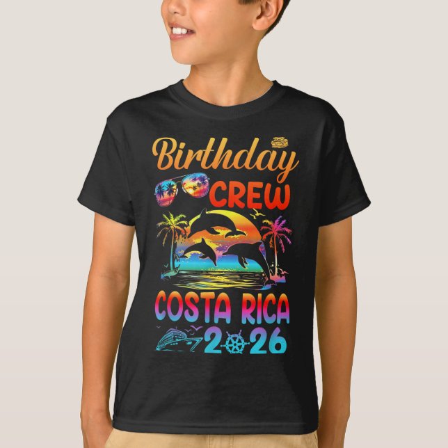 Camiseta Costa Rica Birthday Trip Vacation 2026 Matching Gr (Frente)