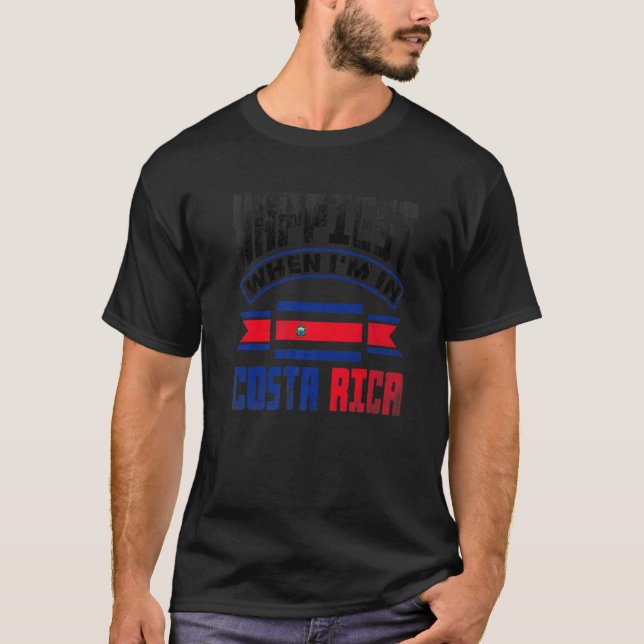 Camiseta Costa Rica Costa Rican Flag Happiest When Im In Co (Frente)