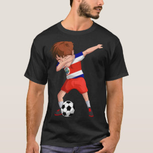 Camiseta Costa Rica Dabbing Soccer Boy Costa Rica Bandeira 