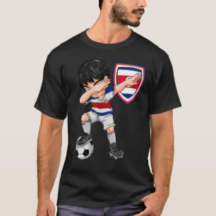 Camiseta Costa Rica Dabbing Soccer Boy Costa Rica Flag Foto