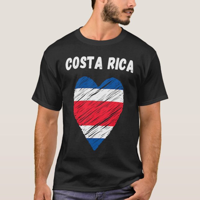 Camiseta Costa Rica Flag Holiday Costa Rica Heart Costa Ric (Frente)