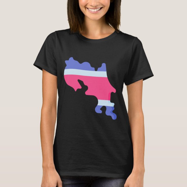 Camiseta Costa Rica Map Costa Rica Proud 1 (Frente)