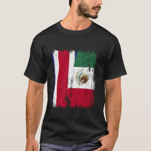Camiseta Costa Rica México Meia Bandeira Costarriquenho Mex