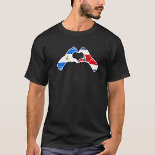 Camiseta Costa Rica Nicarágua Bandeira Costarriquenho Nicar