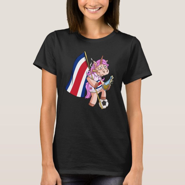 Camiseta Costa Rica Party Unicorn (Frente)
