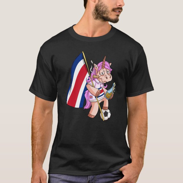 Camiseta Costa Rica Party Unicorn (Frente)