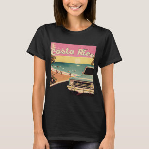 Camiseta Costa Rica Retro Beach Vacing Graphics Costa Ric