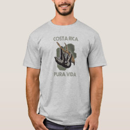 Camiseta Costa Rica Sloth Hanging From Tree Pura Vida T-Shi